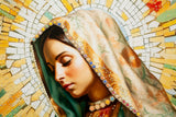 DIPINTO SU TELA LACCATO MADONNA -A- C/CORNICE CM 72X4X102