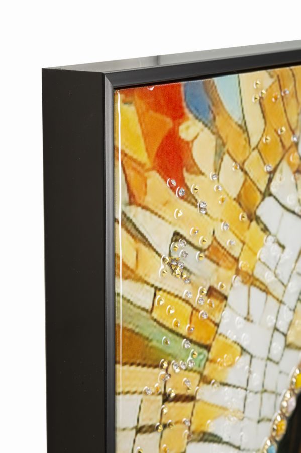DIPINTO SU TELA LACCATO MADONNA -A- C/CORNICE CM 72X4X102