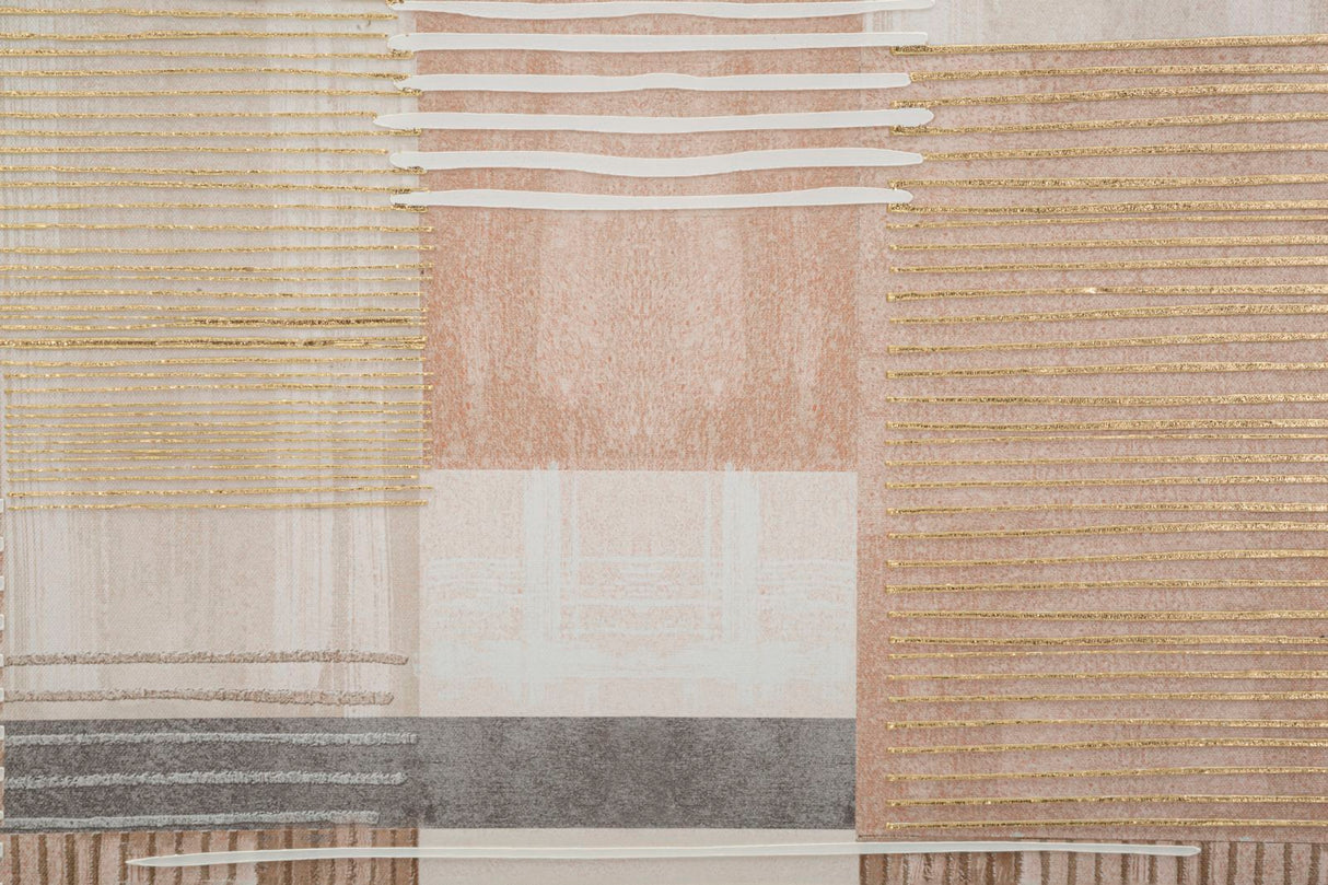 STAMPA DIPINTA SU TELA LIGNES C/CORNICE -B- CM 60X3X60