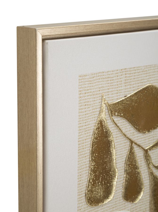STAMPA DIPINTA SU TELA GOLDY C/CORNICE -A- CM 50X3X70