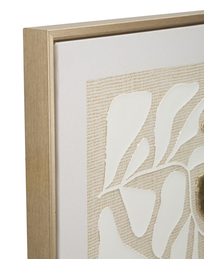 STAMPA DIPINTA SU TELA GOLDY C/CORNICE -B- CM 50X3X70