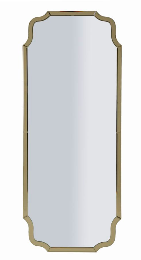 SPECCHIO DA MURO ISTANBUL ORO CM 60X2X150 (MISURA SPECCHIO CM 54X143