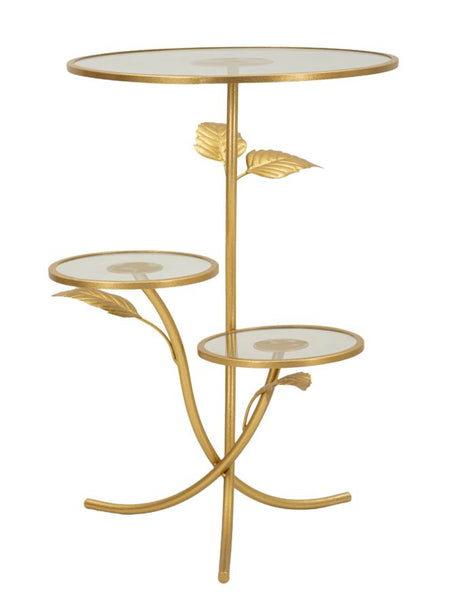TAVOLINETTO 3 RIPIANI LEAF CM Ø 54X69