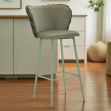 SGABELLO BAR ALASKA -B- VERDE SET 2 PZ CM 55X58X106 (ALTEZZA SEDUTA CM 77)