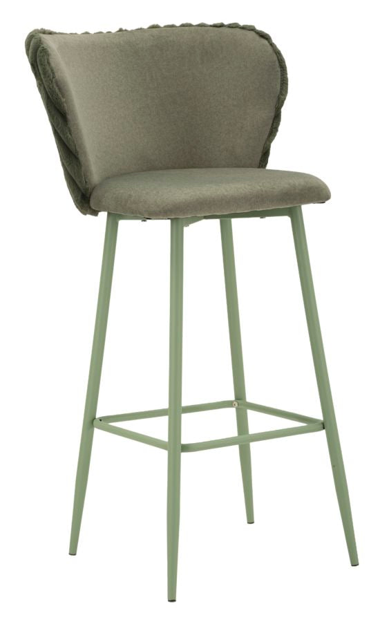SGABELLO BAR ALASKA -B- VERDE SET 2 PZ CM 55X58X106 (ALTEZZA SEDUTA CM 77)