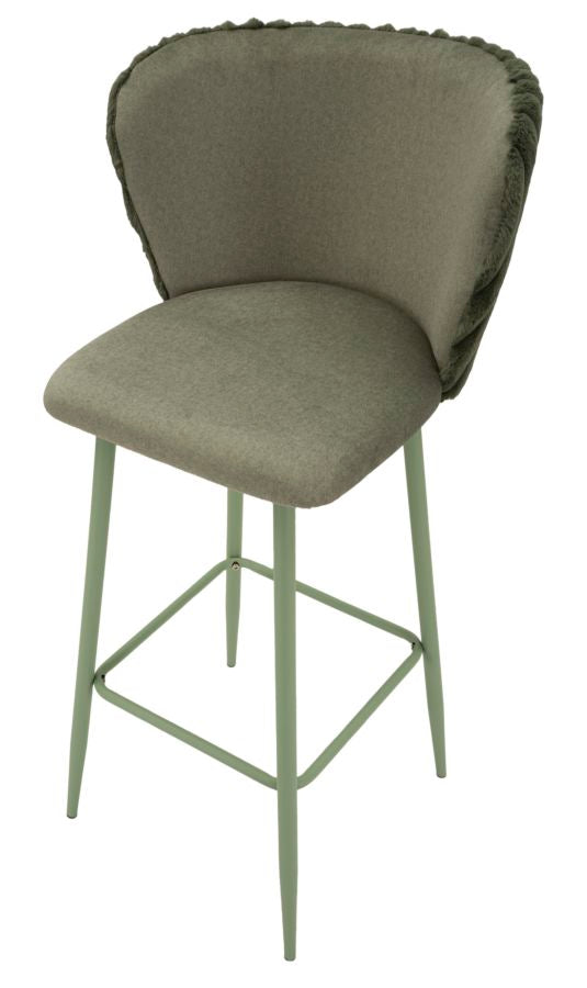 SGABELLO BAR ALASKA -B- VERDE SET 2 PZ CM 55X58X106 (ALTEZZA SEDUTA CM 77)
