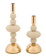 P/CAND GALAXY CREMA SET 2 PZ CM Ø 10X22-10X30