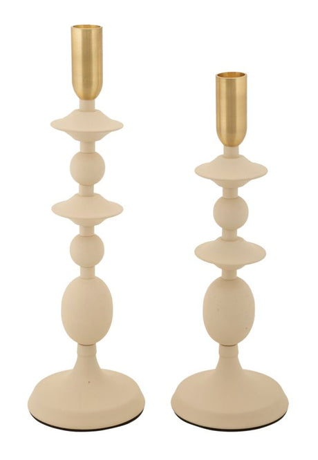 P/CAND GEMINI CREMA SET 2 PZ CM Ø10X29-10X33