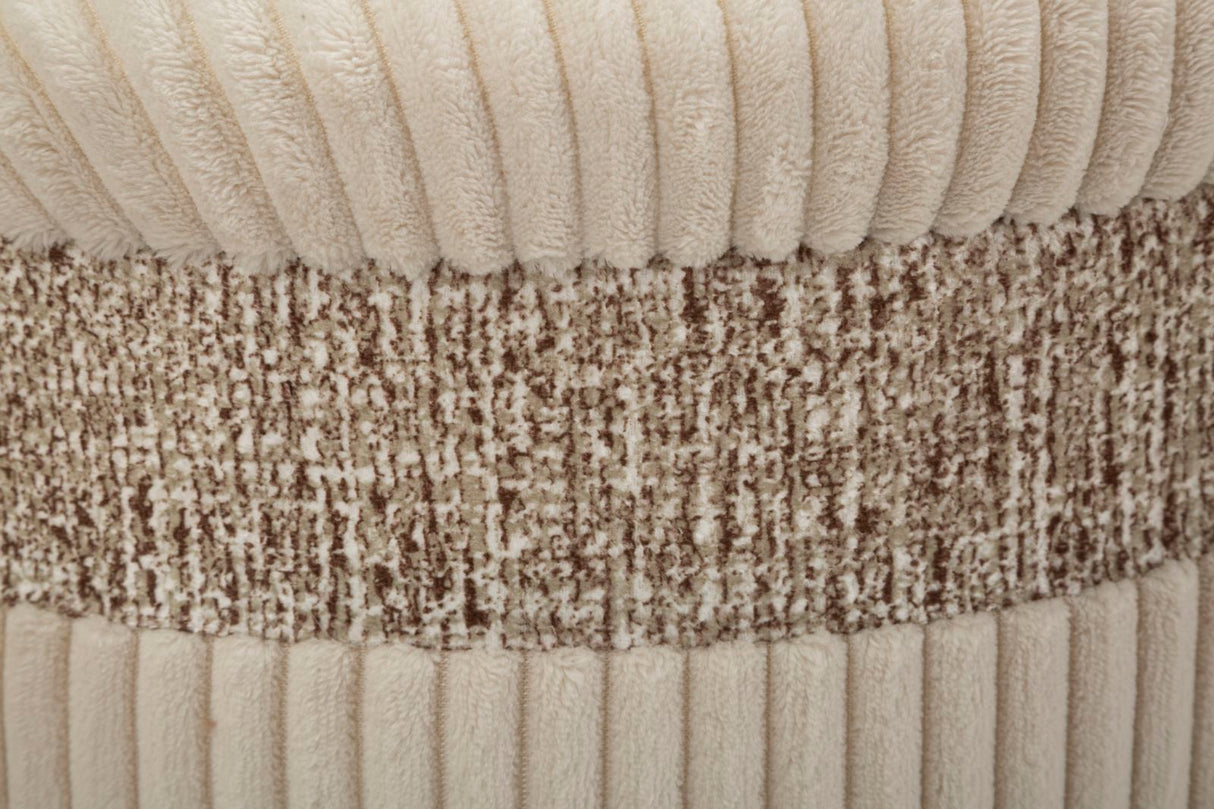 PUFF C/CONTENITORE CORTINA CREMA SET 3 PZ CM Ø 40,5X49,5-35X42-31X38