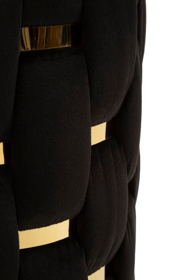 PUFF C/CONTENITORE SHANTY NERO SET 2 PZ CM Ø 37X42-28X35