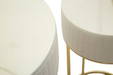 TAVOLINETTI ALTI WEDDING ROTONDI SET 2 PZ CM Ø 50X90-40X70