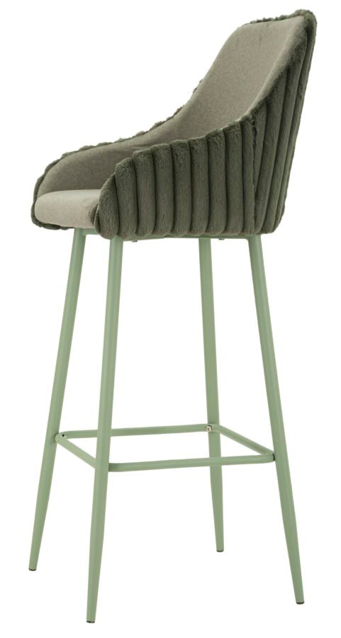 SGABELLO BAR ALASKA -A- VERDE SET 2 PZ CM 52X46X111 (ALTEZZA SEDUTA CM 78)