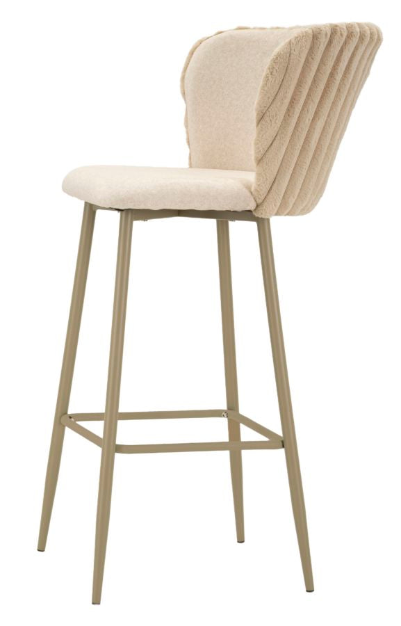 SGABELLO BAR ALASKA -B- CREMA SET 2 PZ CM 55X58X106 (ALTEZZA SEDUTA CM 77)