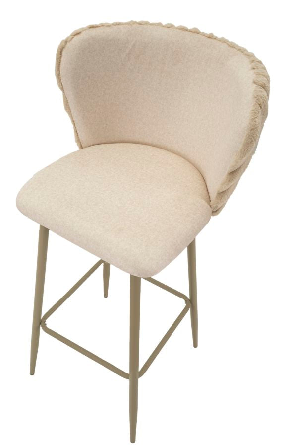 SGABELLO BAR ALASKA -B- CREMA SET 2 PZ CM 55X58X106 (ALTEZZA SEDUTA CM 77)