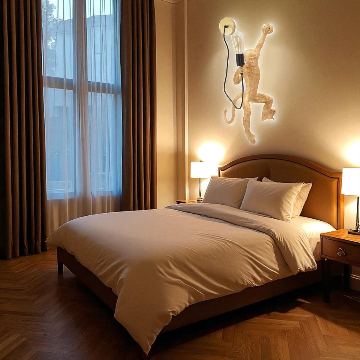 LAMPADA DA MURO MONKEY ORO - FERRETTI