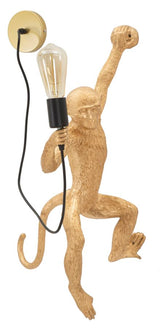 LAMPADA DA MURO MONKEY ORO CM 32X32X64