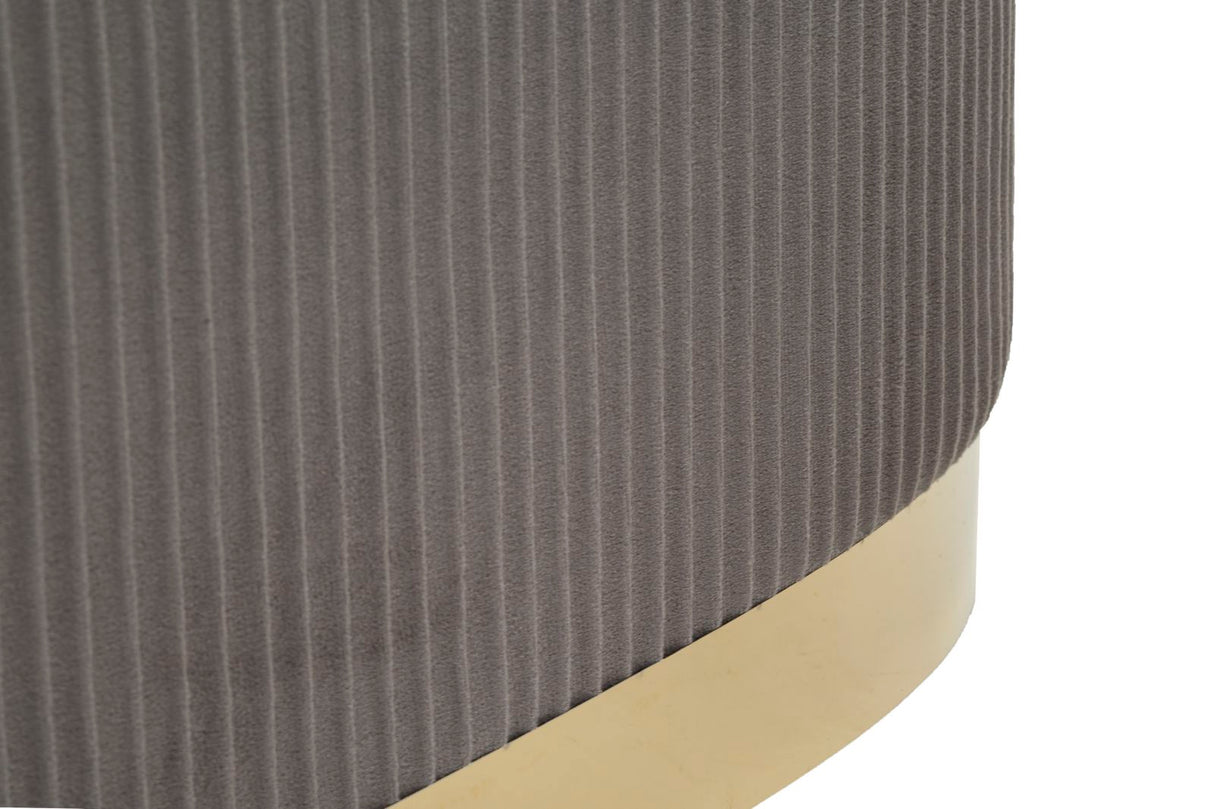 PANCA C/CONTENITORE E SGABELLI SHOPY GRIGIA SET 3 PZ CM 80X37X42-29X35