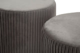 PANCA C/CONTENITORE E SGABELLI SHOPY GRIGIA SET 3 PZ CM 80X37X42-29X35
