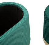 PANCA C/CONTENITORE E SGABELLI SHOPY VERDE SET 3 PZ CM 80X37X42-29X35