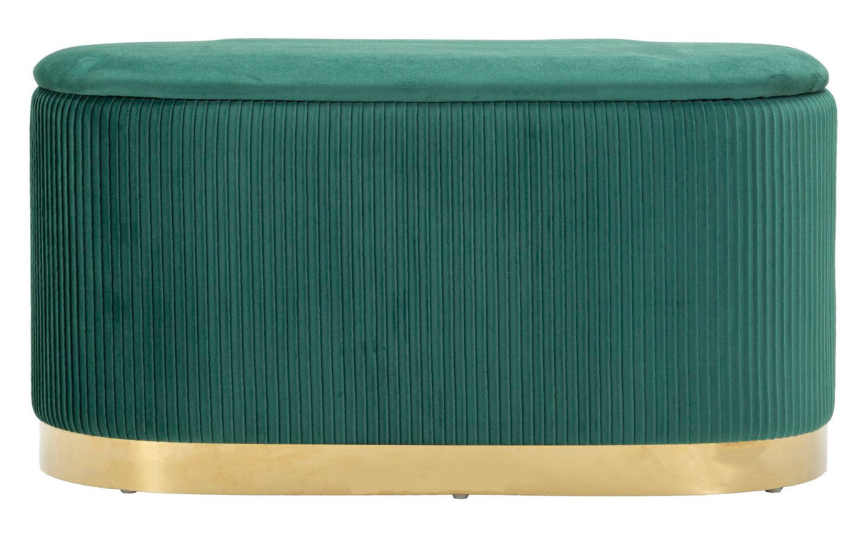 PANCA C/CONTENITORE E SGABELLI SHOPY VERDE SET 3 PZ CM 80X37X42-29X35