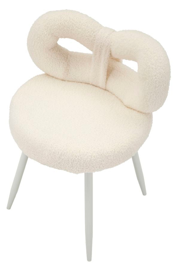 SEDIA MINI ILARY BIANCA CM Ø 40X67
 (ALTEZZA SEDUTA CM 46)