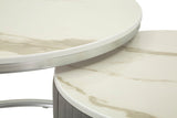 TAVOLI DA CAFFE' GREYS COPPIA CM Ø 70X45-50X40
