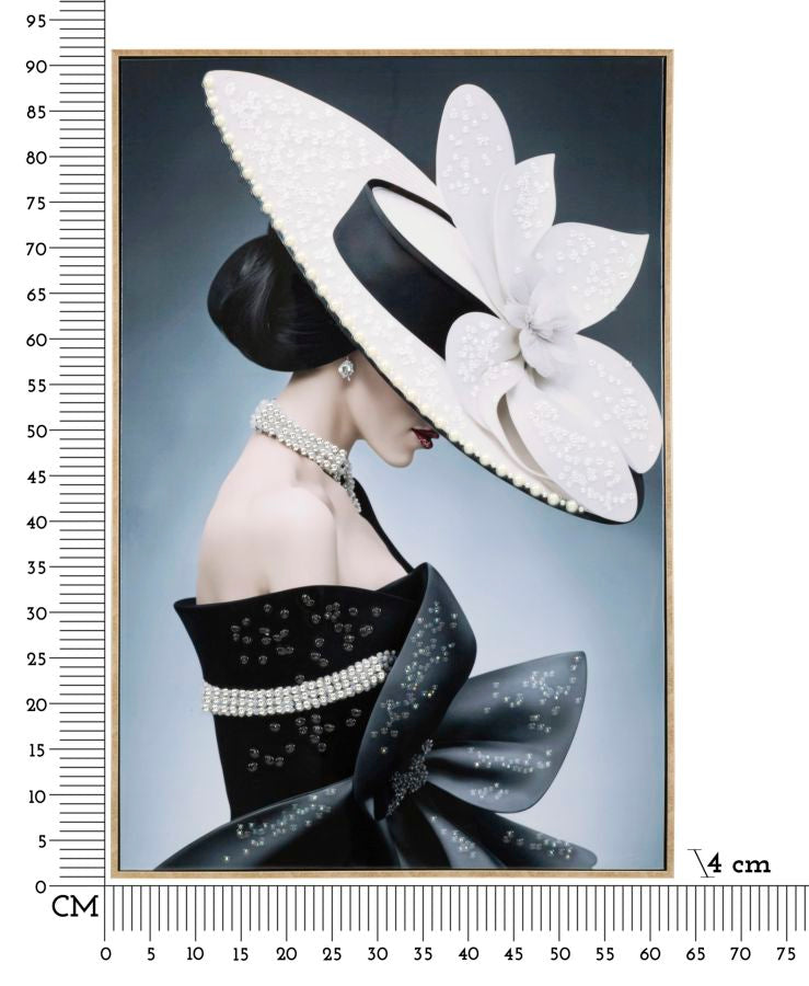 DIPINTO SU TELA LACCATO MARTY C/CORNICE -A- FERRETTI