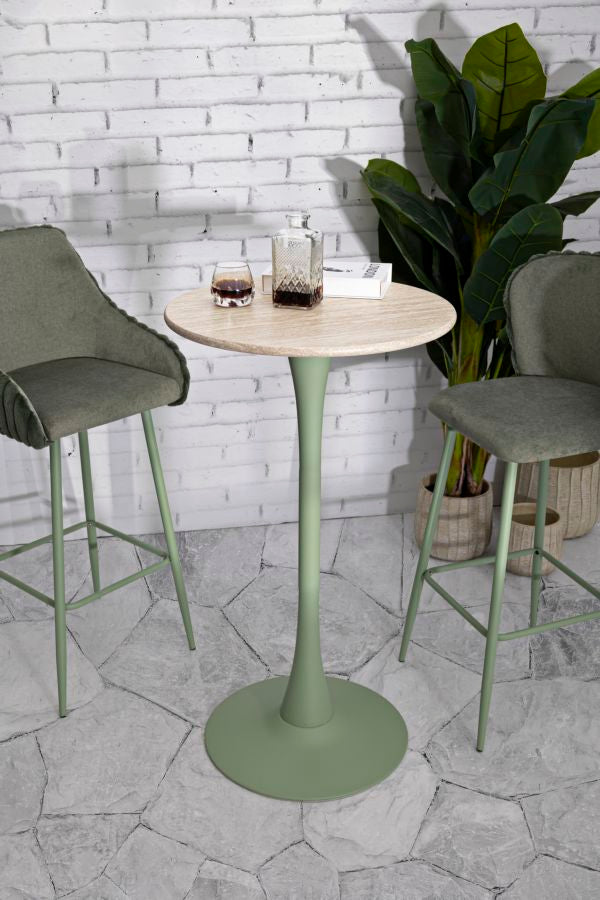 TAVOLO BAR ALASKA VERDE CM Ø 60X106