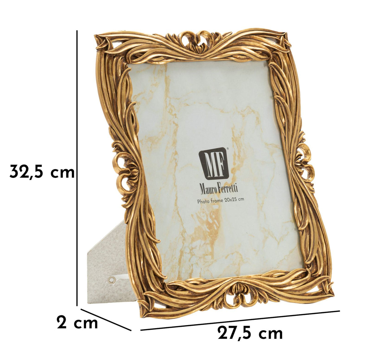 CORNICE BAROQUE CM 27,5X2X32,5 (MISURA INTERNA CM 20X25)