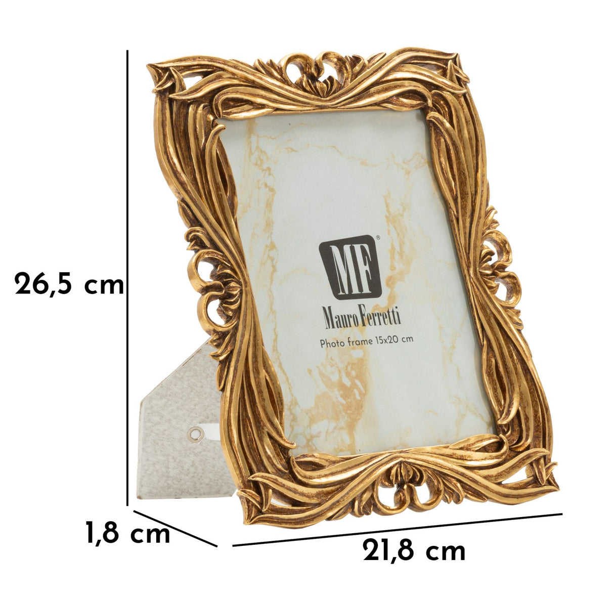 CORNICE BAROQUE CM 21,8X1,8X26,5 (MISURA INTERNA CM 15X20)