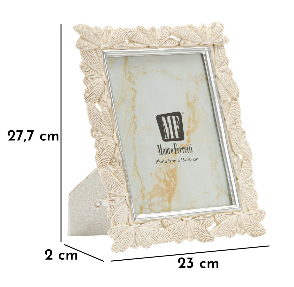 "CORNICE BUTTERFLY CM 23X27,7X2 (MISURA INTERNA CM 15X20) 
"