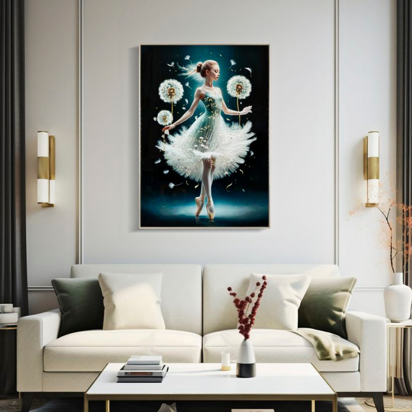 DIPINTO SU TELA LACCATO DANCING C/CORNICE -A- CM 72X4X102