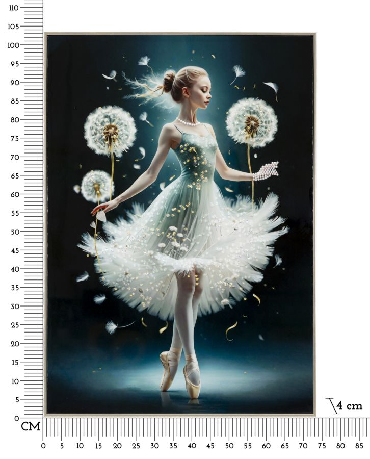 DIPINTO SU TELA LACCATO DANCING C/CORNICE -A- CM 72X4X102