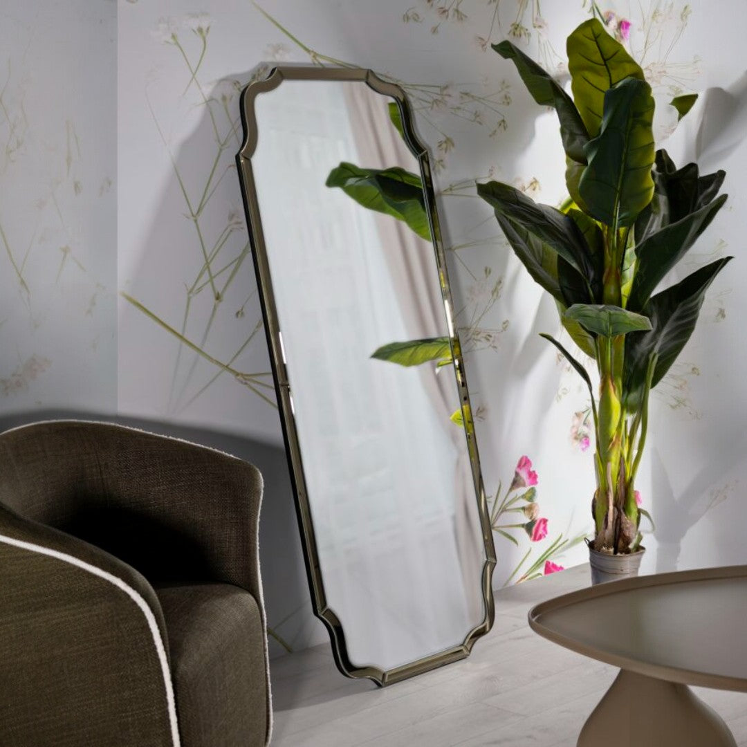 SPECCHIO DA MURO ISTANBUL ORO CM 60X2X150 (MISURA SPECCHIO CM 54X143,5)