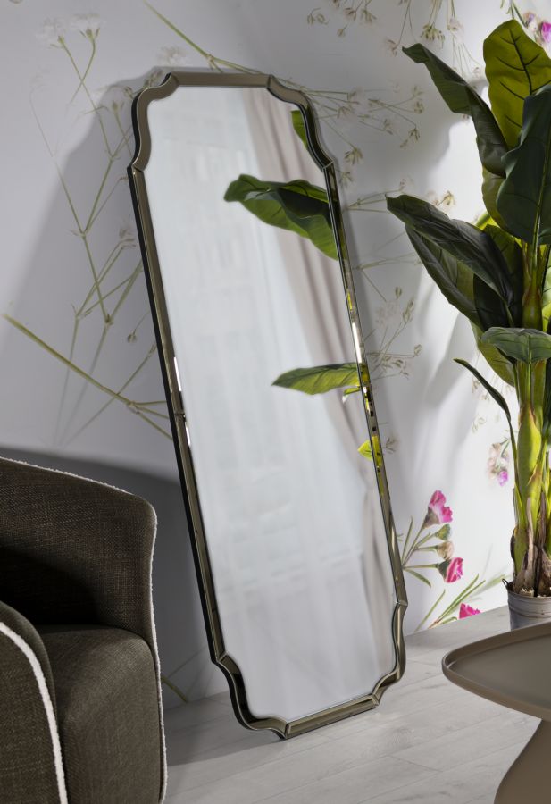 SPECCHIO DA MURO ISTANBUL ORO CM 60X2X150 (MISURA SPECCHIO CM 54X143,5)