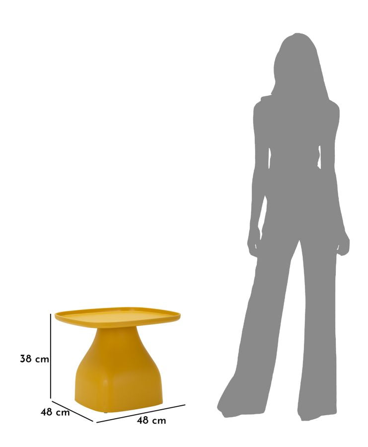 TAVOLINETTO GEA GIALLO CM 48X48X38