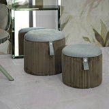PUFF C/CONTENITORE BOLZANO VERDE SET 2 PZ CM Ø 38X38-32X28