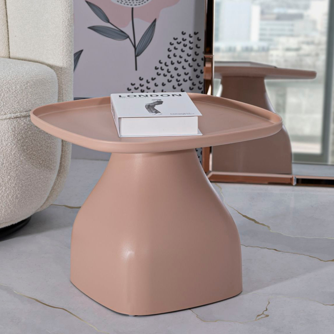 TAVOLINETTO GEA ROSA CM 48X48X38
