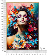 DIPINTO SU TELA LACCATO MARTY C/CORNICE -A- CM 62X4X92
