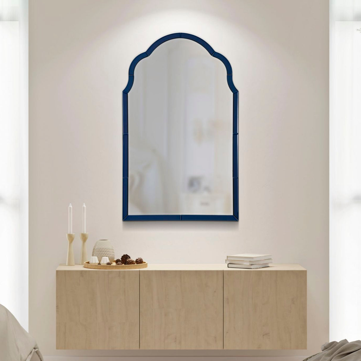 SPECCHIO DA MURO TANGERI BLU - FERRETTI