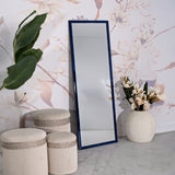 SPECCHIO DA MURO BERLINO BLU CM 55X2X150 (MISURA SPECCHIO CM 49X143,5)