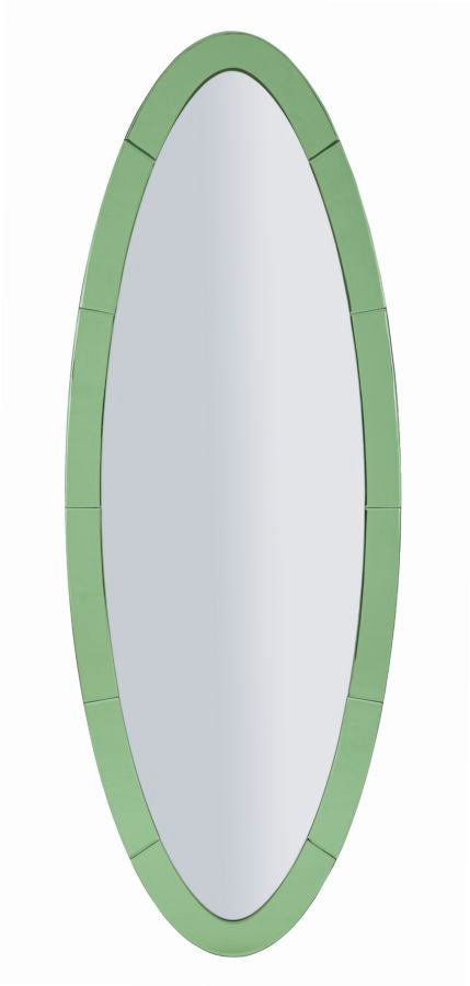 SPECCHIO DA MURO OSLO VERDE CM 55X2X150 (MISURA SPECCHIO CM 42