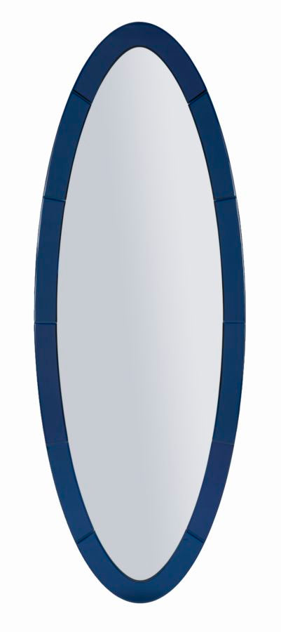 SPECCHIO DA MURO OSLO BLU CM 55X2X150 (MISURA SPECCHIO CM 42