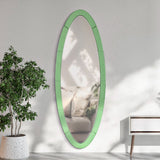 SPECCHIO DA MURO OSLO VERDE CM 55X2X150 (MISURA SPECCHIO CM 42,5X137,5)