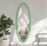 SPECCHIO DA MURO OSLO VERDE CM 55X2X150 (MISURA SPECCHIO CM 42,5X137,5)