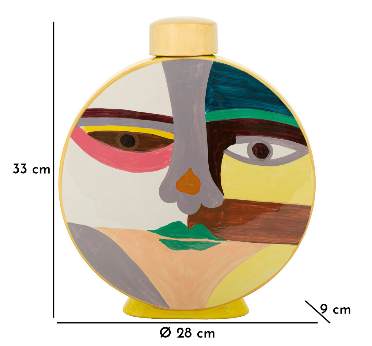 VASO PICCASSY COLOR ROUND CM 28X9X33