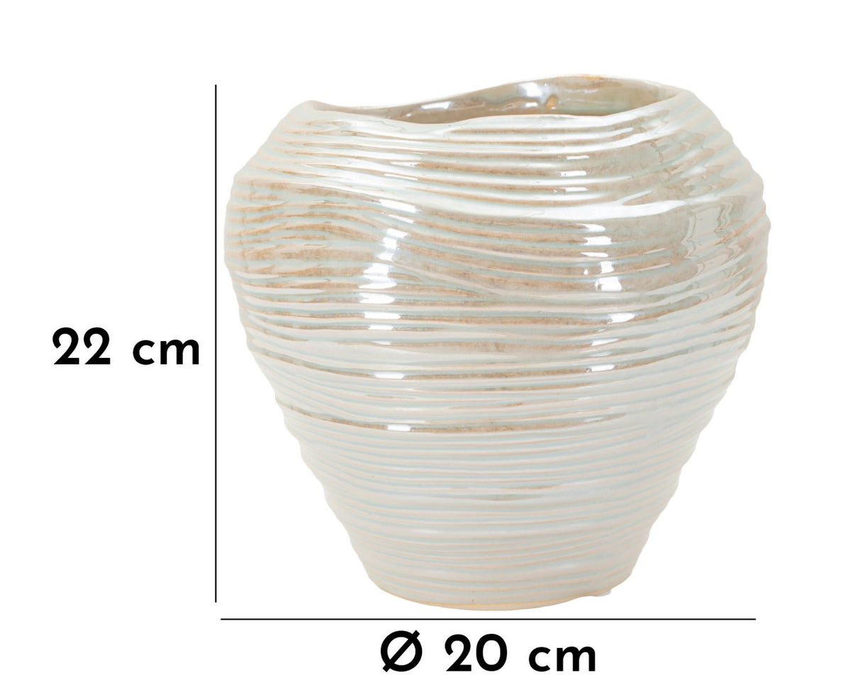 VASO PERLY ROUND CM Ø 22X20