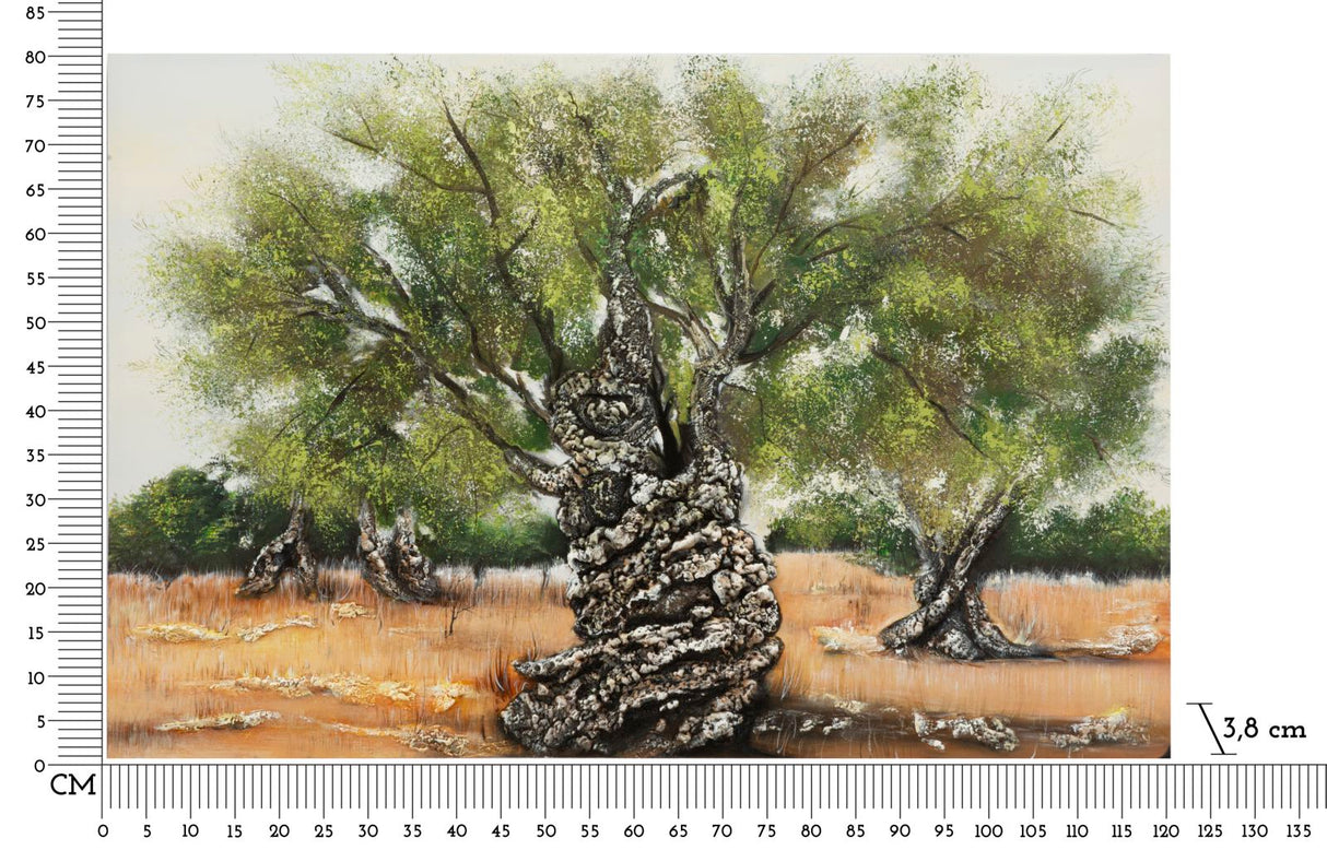 DIPINTO SU TELA OLIVO -A- CM 120X3,8X80