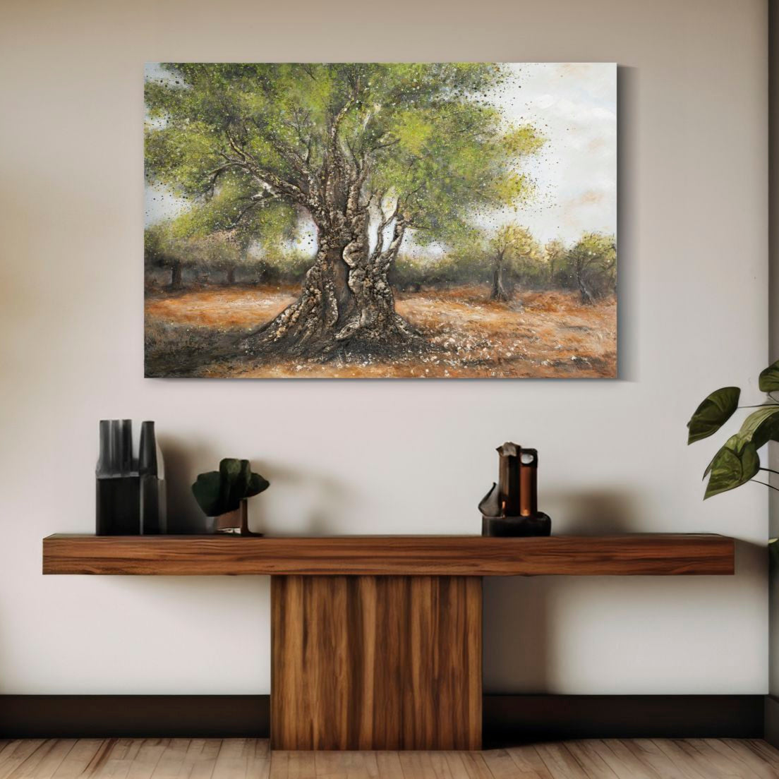 DIPINTO SU TELA OLIVO -C- CM 120X3,8X80