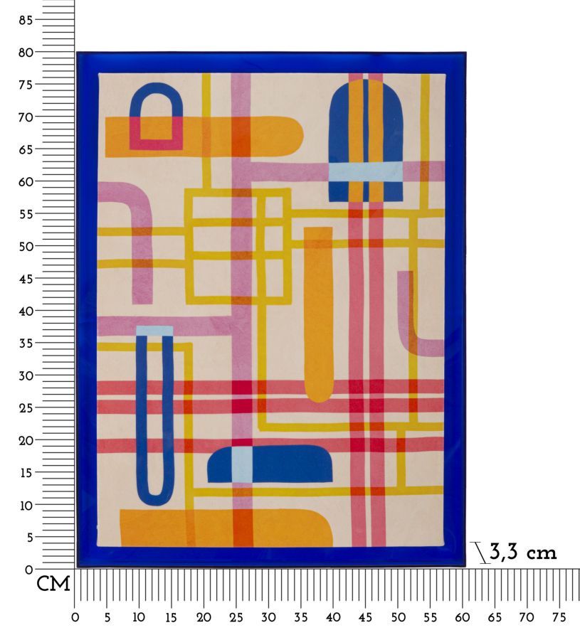 STAMPA SU TELA LACCATTO MODIS C/CORNICE -B- CM 60X3,3X80